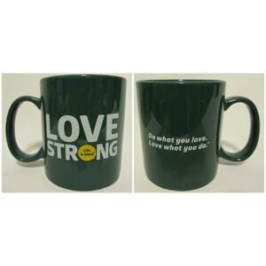 Life is Good LOVE STRONG Jake's Mug Beachy Teal Green Coffee Mug Cup NEW! w box